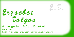 erzsebet dolgos business card