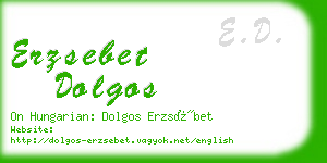 erzsebet dolgos business card